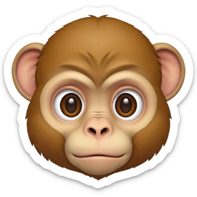 Rhesus macaque sticker