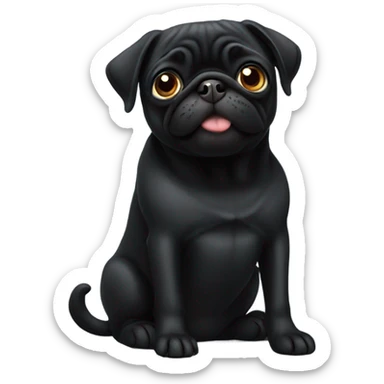 black pug sticker