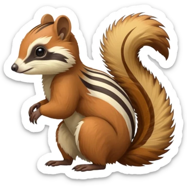 Cacomistl-Anteater-Squirrel-Tamarin-Numbat-hybrid (full body) sticker