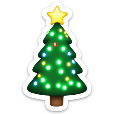 An LED light Christmas tree  sticker