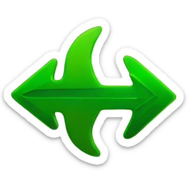 green arrow up sticker