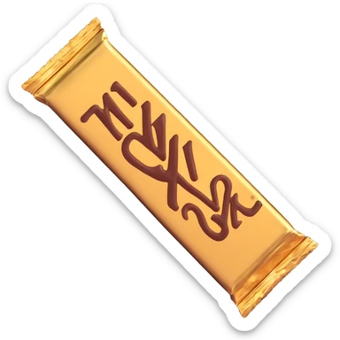 Twix candy bar with gold wrapper sticker