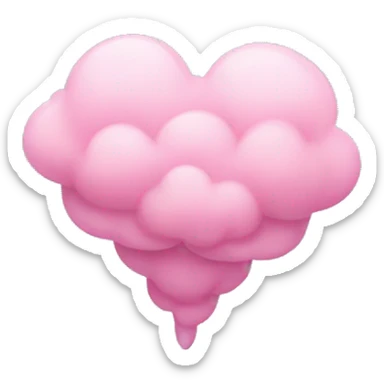 Corazón de nube rosa  sticker