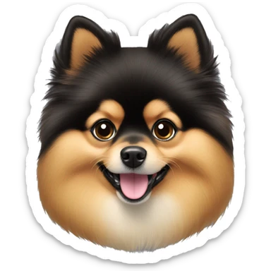  Pomeranian dog show black and tan sticker