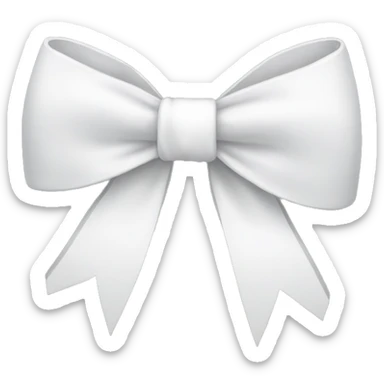 white bow sticker