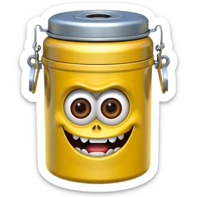 monster inc yellow scream canister sticker