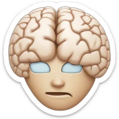 brain with a bandaid on it sticker
