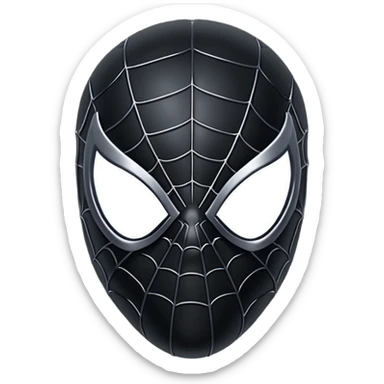 black spiderman mask sticker