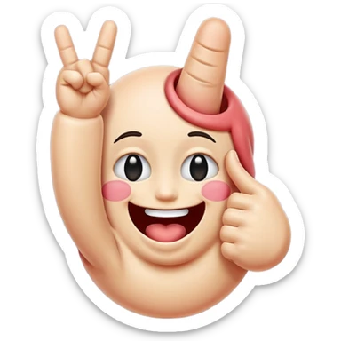 Middle finger 🖕 and laughing face 🤣  sticker