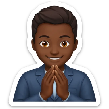 Evil smile rubbing hands together sticker