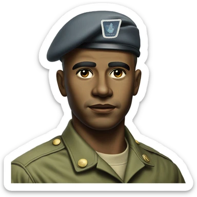 photorealistic serious us soldier 1960s sticker
