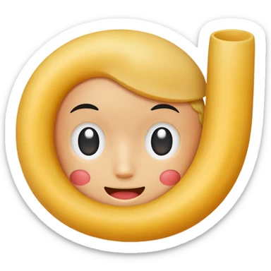 one piece of elbow macaroni sticker