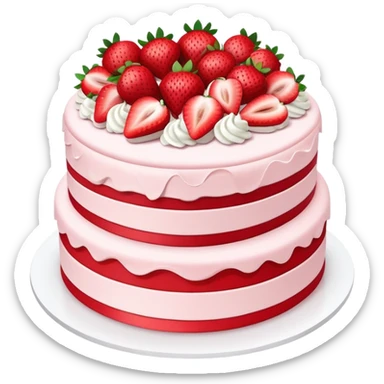 2 tier Strawberry Cake sticker