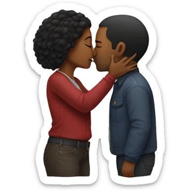 Two people kissing sticker