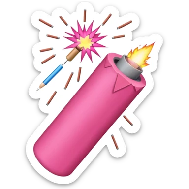 firecracker pinkl sticker