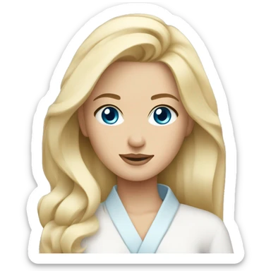 SPA blonde girl blue eyes sticker