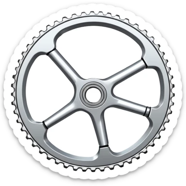 close-up view of cycling chain sticker