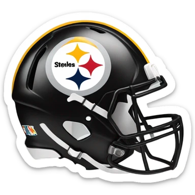 Steelers helmet with logo sticker