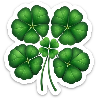 Trebol de 5 hojas de black clover oscuro  sticker