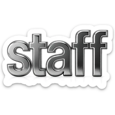 simple text saying "staff" sticker