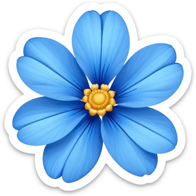 blue flower sticker