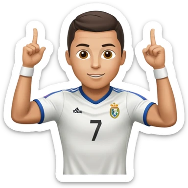 Cristiano Ronaldo celebrating a goal sticker
