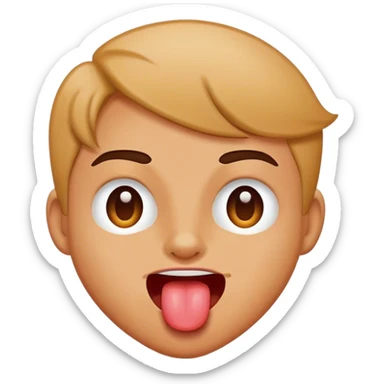 Wink with tongue out  sticker