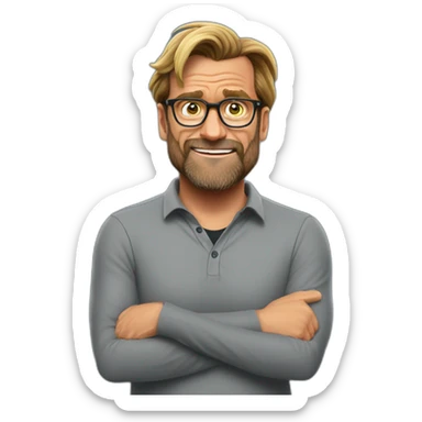 Jurgen Klopp shoulder shrug don't know sticker