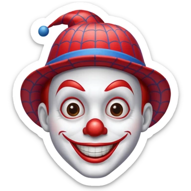 Payaso con gorro de spiderman sticker