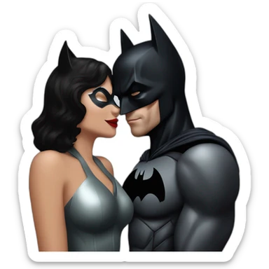 catwoman who kiss batman sticker
