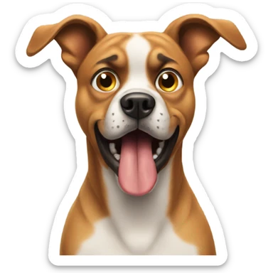 A dog getting mad waiting sticker
