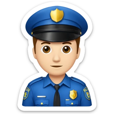 fancy police officer sticker