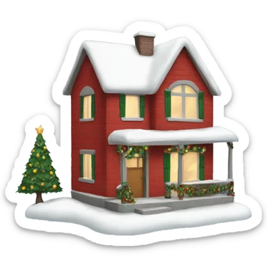 christmas house sticker