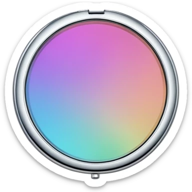 Iridescent compact mirror sticker