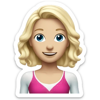 Blonde figure skater sticker