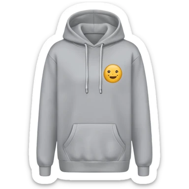 comfy grey minimalistic hoodie without logo sticker