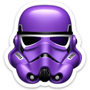 purple stormtrooper helmet sticker
