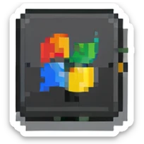 Pixel art with exactly two X characters and one 1 arranged as X1X sticker