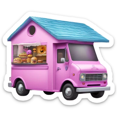 Barbie’s haunted dream house and food truck jeep sticker
