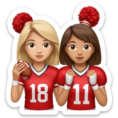 girlfriend supporting boyfriend at his american football game  sticker