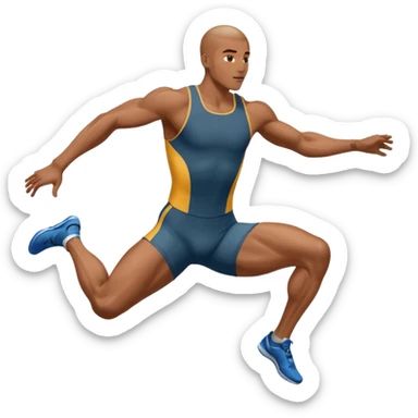 long jump sticker