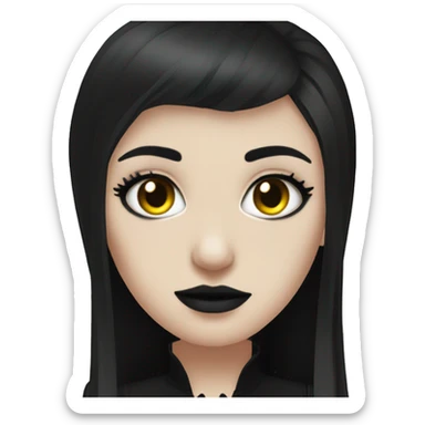 goth seductive girl sticker