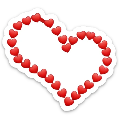 A dashed line in the shape of a heart connecting Indiana and South Carolina  sticker
