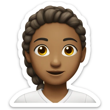 Niña jugando al a el voley sticker