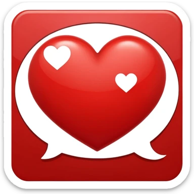 speech bubble with a heart inside sticker