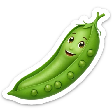 pea pod sticking tongue out  sticker