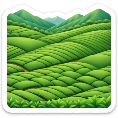 green tea farm sticker