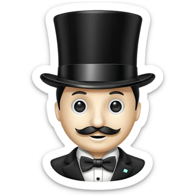 monopoly top hat sticker