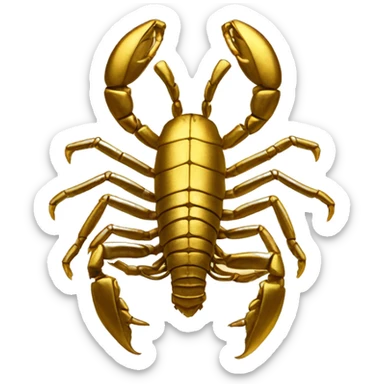 Scorpion made out of gold  sticker