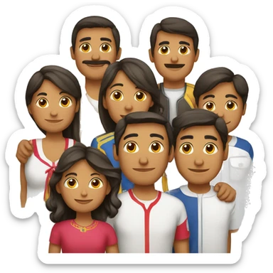 Familia peruana francesa sticker